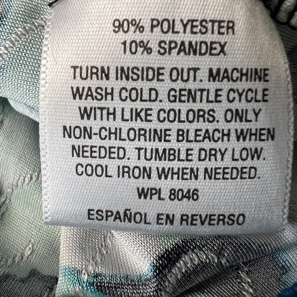 Womens Plus Blouse 3x blue black green printed Colorful abstract shirt Artsy top - Picture 3 of 6